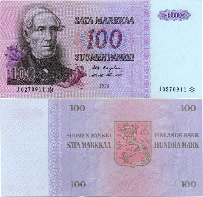 100 Markkaa 1976 J0270911*